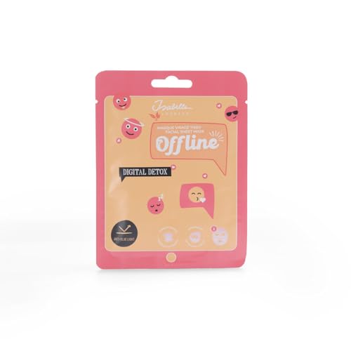 Isabelle Laurier Offline Digital Detox Gesichtsmaske aus Stoff – Schönheits-Routine, Gesichtspflege, spendet der Haut Feuchtigkeit – Geschenkidee für Mädchen, Damen, einfache Anbringung – 1 Stück von Isabelle Laurier