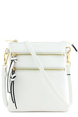 Isabelle Kleine leichte Umhängetasche für Damen, Mini-Umhängetasche mit mehreren Reißverschlüssen, Umhängetasche mit verstellbarem Riemen, Weiss/opulenter Garten Isabelle Kleine leichte Umhängetasche für Damen, Mini-Umhängetasche mit mehreren Reißverschlüssen, Umhängetasche mit verstellbarem Riemen, Weiss/opulenter Garten von Isabelle