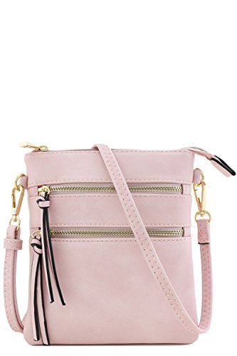 Isabelle Multifunktionale Umhängetasche mit mehreren Taschen., Pink (blush), Einheitsgröße von Isabelle