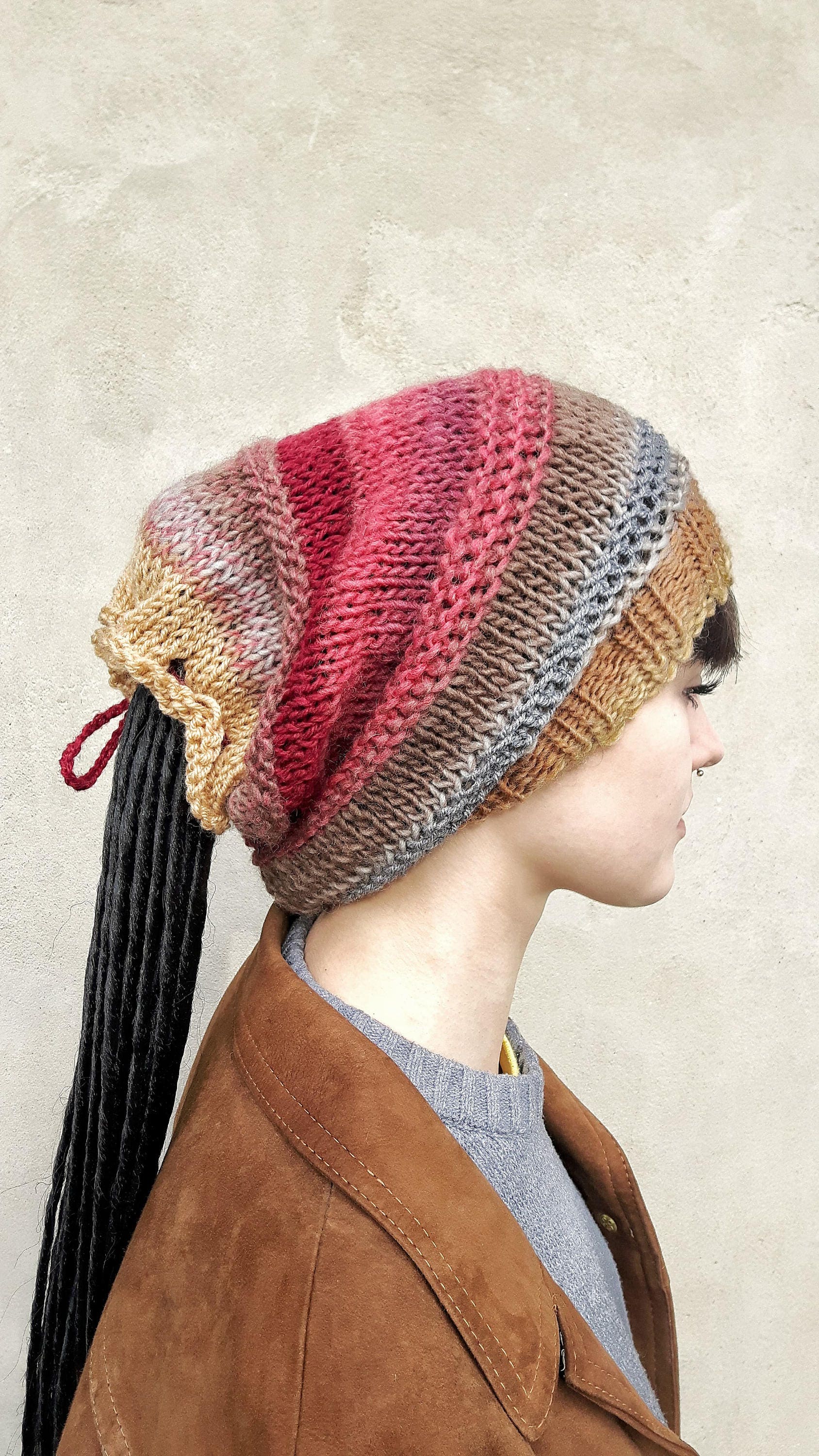 Dreadlocks, Dreadlocks Wrap, Dreadhüte, Rasta Mützen, Handgemachte Dreadlock Halswärmer, Lose Strick, Geschenk Für Sie, Ooak, Versandfertig von Isabellwoolstudio