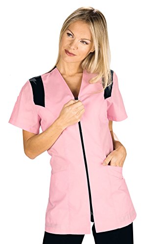 Robinson Damen Kasack SANTORINI rosa+schwarz Größe M von Isacco