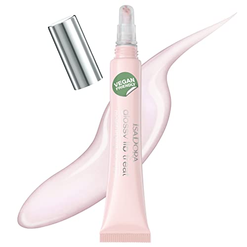 IsaDora Glossy Lip Treat Lipgloss - Pflegender Lip Gloss für volle Lippen - Stimuliert Kollagenbildung - Einzigartiger Glanz ohne zu kleben - Vegan mit Shea-Butter - Clear Sorbet von Isadora