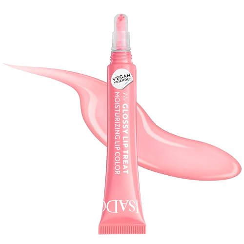 IsaDora Glossy Lip Treat Lipgloss - Pflegender Lip Gloss für volle Lippen - Stimuliert Kollagenbildung - Einzigartiger Glanz ohne zu kleben - Vegan mit Shea-Butter - Pink Punch von Isadora
