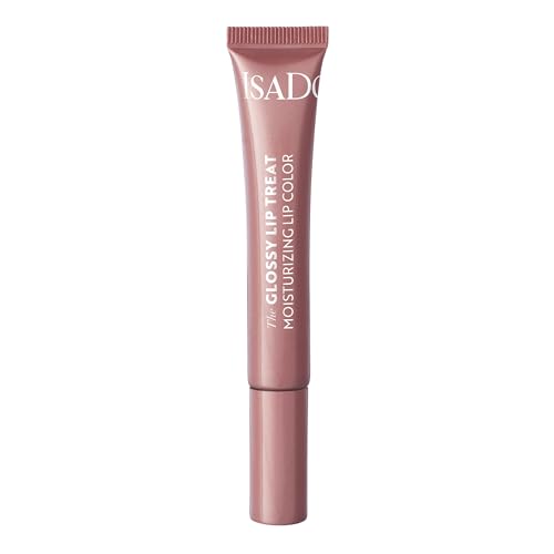 IsaDora Glossy Lip Treat Lipgloss - Pflegender Lip Gloss für volle Lippen - Stimuliert Kollagenbildung - Einzigartiger Glanz ohne zu kleben - Vegan mit Shea-Butter - Rooibos Blush von Isadora
