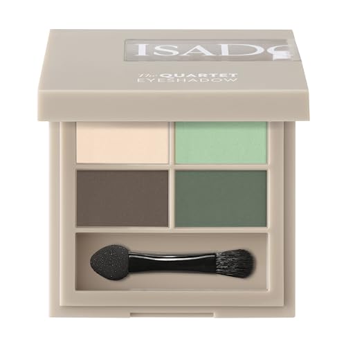 IsaDora Lidschatten Palette Quartet - Eyeshadow Palette für makelloses Augen Make-Up - Vegan - Umwerfendes Make Up Set mit je vier Lidschatten - 02 Neo Mint von Isadora