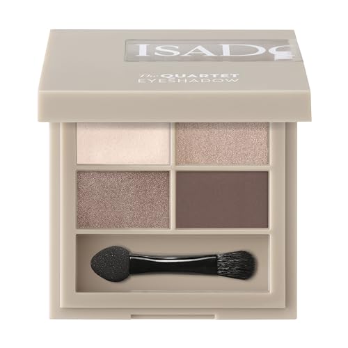 IsaDora Lidschatten Palette Quartet - Eyeshadow Palette für makelloses Augen Make-Up - Vegan - Umwerfendes Make Up Set mit je vier Lidschatten - 04 Cappuccino von Isadora