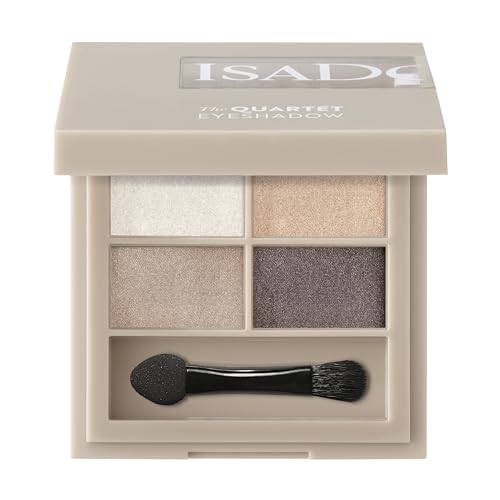 IsaDora Lidschatten Palette Quartet - Eyeshadow Palette für makelloses Augen Make-Up - Vegan - Umwerfendes Make Up Set mit je vier Lidschatten - 09 Pearls Allure von Isadora