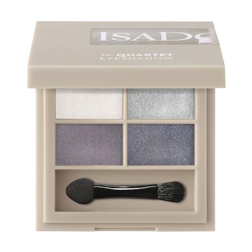 IsaDora Lidschatten Palette Quartet - Eyeshadow Palette für makelloses Augen Make-Up - Vegan - Umwerfendes Make Up Set mit je vier Lidschatten - 12 Crystal Mauve von Isadora