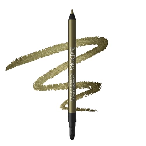 IsaDora Perfect Contour Kajal - Starker Halt ohne zu verwischen - Kajalstift ideal für Smokey Eyes - Hochpigmentiert und Hypoallergen - Einfaches Auftragen - Lidstrich Stift - Olive Green von Isadora