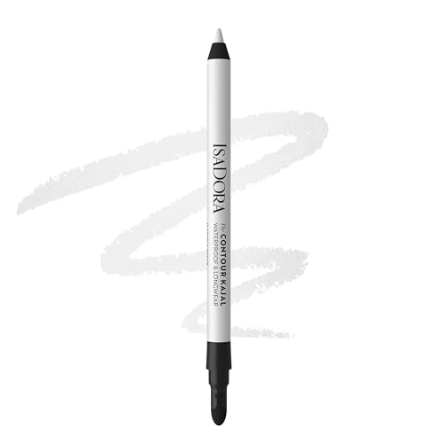 IsaDora Perfect Contour Kajal - Starker Halt ohne zu verwischen - Kajalstift ideal für Smokey Eyes - Hochpigmentiert und Hypoallergen - Einfaches Auftragen - Lidstrich Stift - Simply White von Isadora