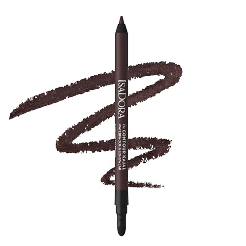 IsaDora Perfect Contour Kajal - Starker Halt ohne zu verwischen - Kajalstift ideal für Smokey Eyes - Hochpigmentiert und Hypoallergen - Einfaches Auftragen - Lidstrich Stift - Chocolate Brown von Isadora