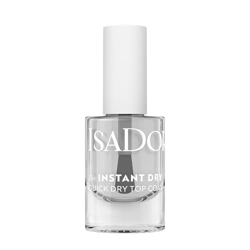 Isadora Instant-Dry Top Coat Nail Polish - schnell trocknender Top Coat Nagellack durchsichtig - Überlack für Nägel schützt vor abblättern & ausbleichen - 08 Instant-Dry Top Coat von Isadora