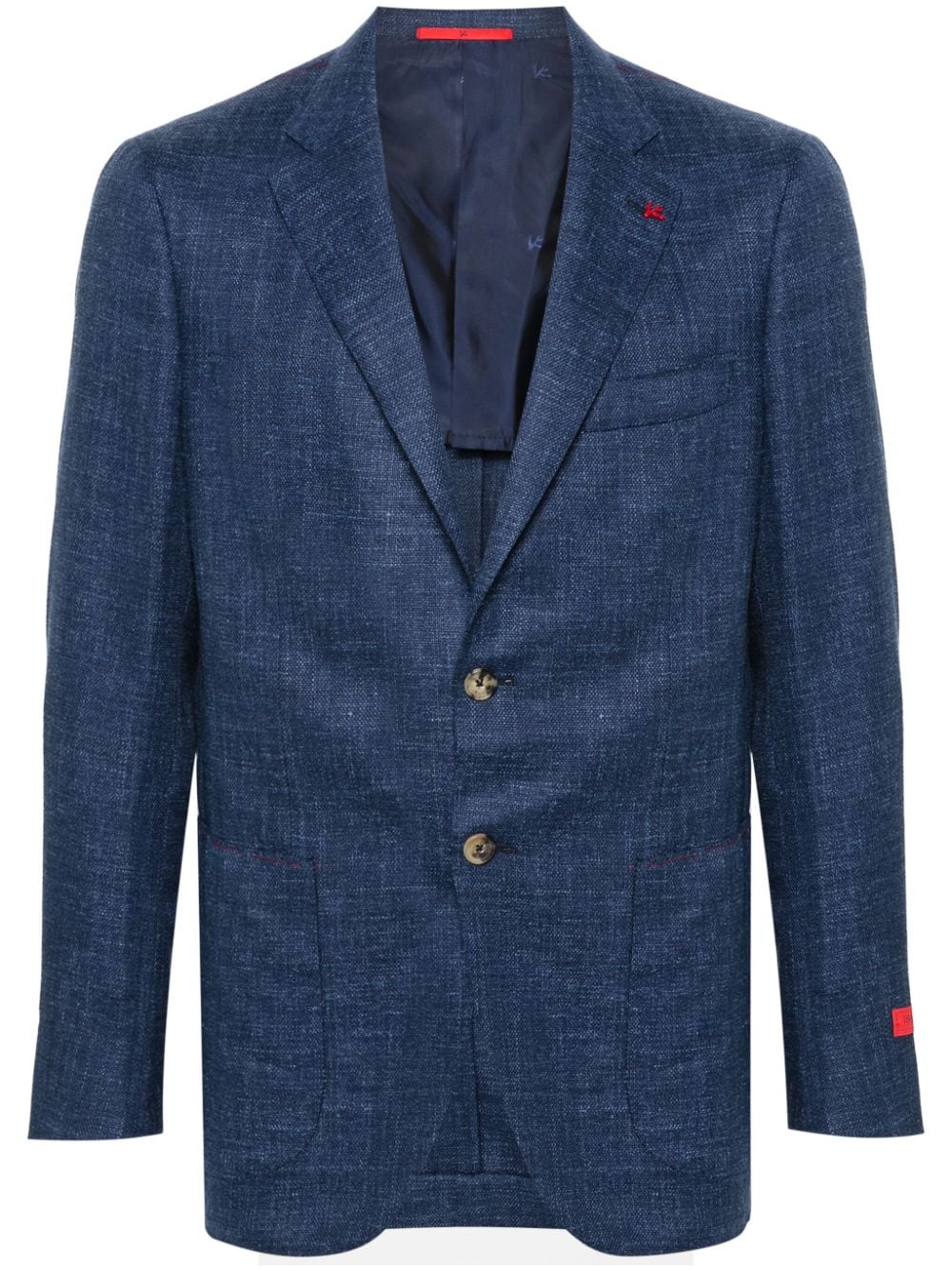 Isaia Meliertes Sakko mit Brosche - Blau von Isaia