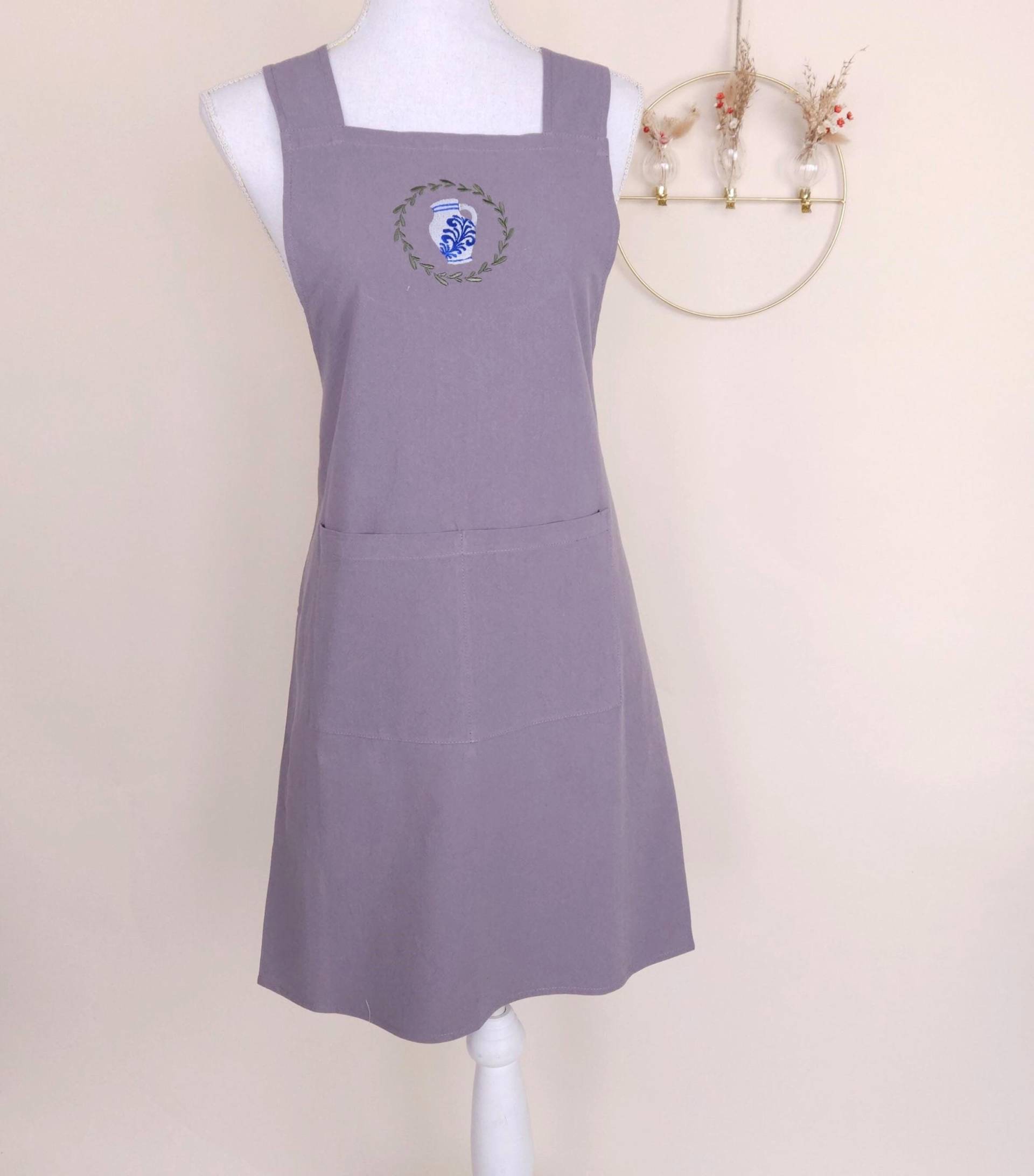Leinenschürze Schürze Leinen Damen Bembel Apfelwein Hessen von IsamayaDesigns