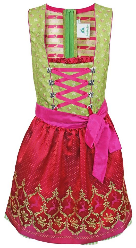 Isar-Trachten Dirndl 'Clarissa' Knielang - Jugend Dirndl 2-tlg., Grün von Isar-Trachten