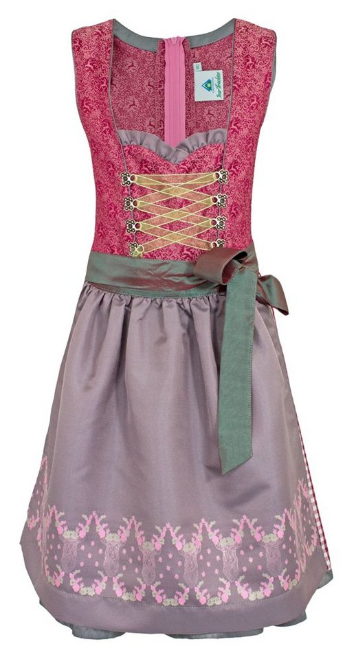 Isar-Trachten Dirndl Jugend Trachten 'Rabea', Beere Grau von Isar-Trachten