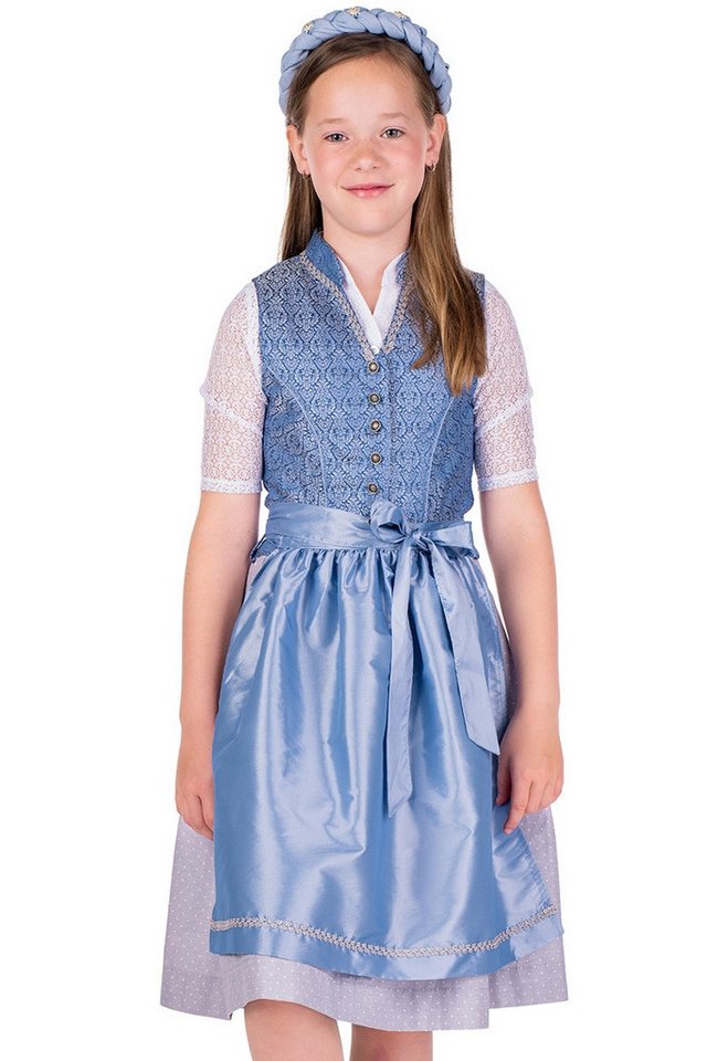 Isar-Trachten Dirndl Kinderdirndl 2tlg. - DAJANA - hellblau von Isar-Trachten