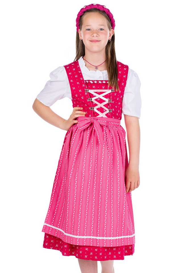 Isar-Trachten Dirndl Kinderdirndl 3tlg. - AIKA - fuchsia/light pink von Isar-Trachten