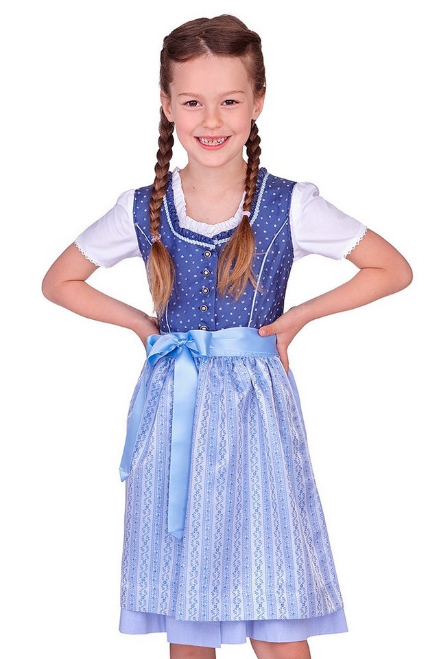 Isar-Trachten Dirndl Kinderdirndl 3tlg. - AMEA - denim/hellblau von Isar-Trachten