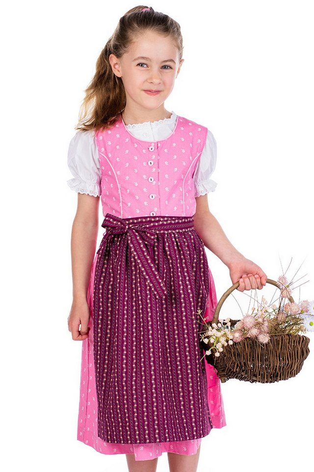 Isar-Trachten Dirndl Kinderdirndl 3tlg. - DAMIRA - rosa von Isar-Trachten
