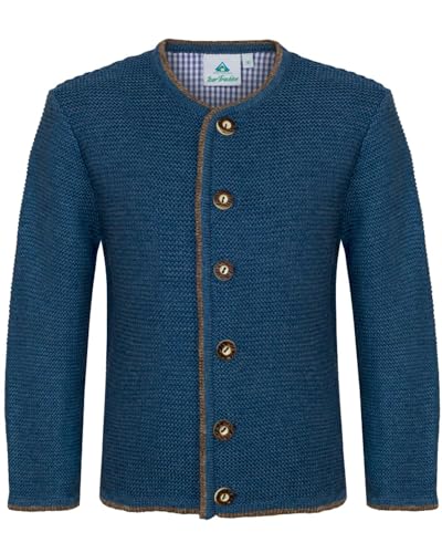 Isar-Trachten Jungen Strickjacke Vincent 47081 | Jeansblau 86 von Isar-Trachten