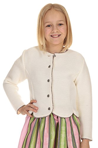 Isar-Trachten Kinder Strickjacke Trachtenjacke Mädchen 47068 Natur Gr. 92 von Isar-Trachten