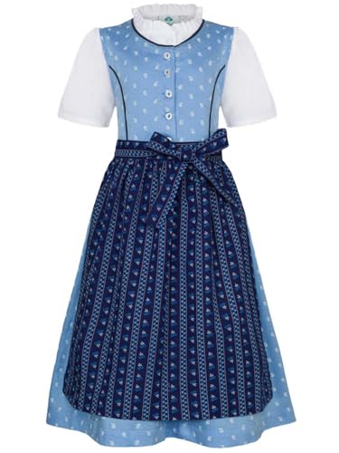 Isar-Trachten Kinderdirndl 52419 | Süßes Dirndl inkl Bluse und Schürze | Mädchen Gr 128 von Isar-Trachten