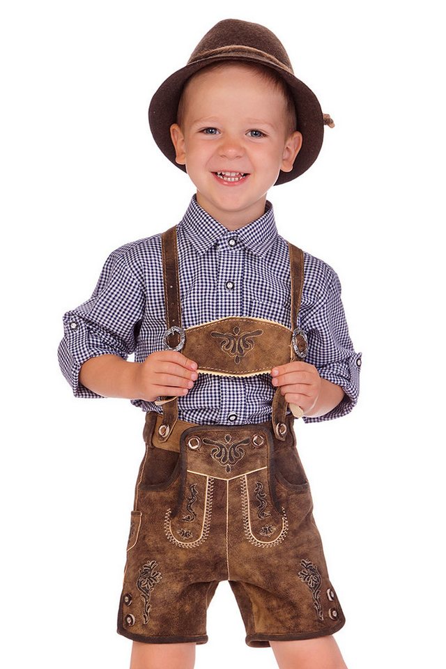 Isar-Trachten Lederhose Lederhose Kinder - JOEL - eiche von Isar-Trachten