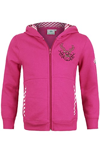 Isar-Trachten Mädchen Mädchen Trachten Sweatjacke pink, Pink, 110 von Isar-Trachten