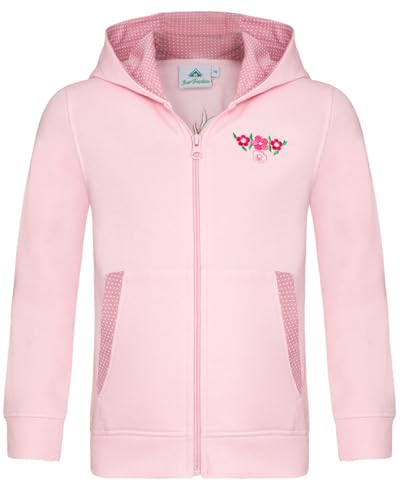 Isar-Trachten Mädchen Sweatshirt Hoodie mit Stickerei 57303 | Rosa 104 von Isar-Trachten