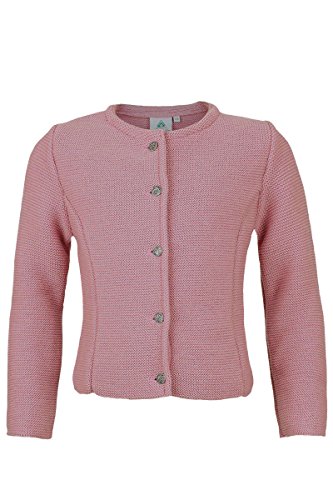 Isar-Trachten Mädchen Trachten-Strickjacke Altrosa, Rosa, 104 von Isar-Trachten