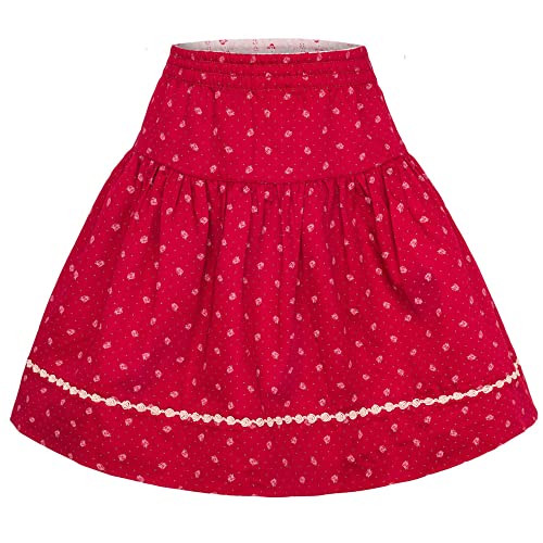 Isar-Trachten Rock rosa rot Mädchen | Wenderock 60810 Trachtenrock Kinder | Sommer Gr. 134 von Isar-Trachten