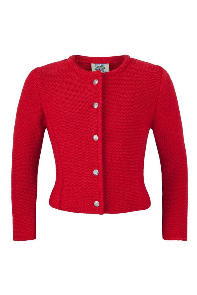 Isar-Trachten Trachtenjacke Strickjacke Kinder - KLASSIKA - rot, schwarz von Isar-Trachten