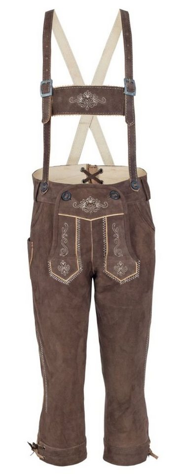 Isar-Trachten Trachtenlederhose Kinder Kniebund Hose 'Florian' 51817, Braun von Isar-Trachten