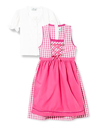 Isartrachten Babydirndl Kinderdirndl pink 3-TLG mit Bluse (86) von Isar-Trachten