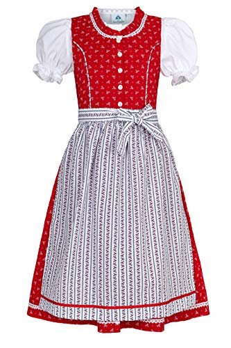 Kinderdirndl Fuchsstadt rot Set-3tlg. Isar T, Gr. 74 von Isar-Trachten