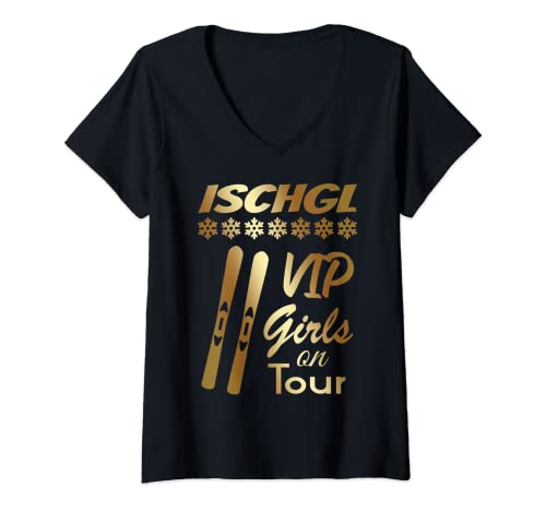 Damen Ischgl Apres Ski Skiurlaub Party VIP Girls Skisaison 2022 T-Shirt mit V-Ausschnitt Damen Ischgl Apres Ski Skiurlaub Party VIP Girls Skisaison 2022 T-Shirt mit V-Ausschnitt von Ischgl Apres Ski & Wintersport Outfit