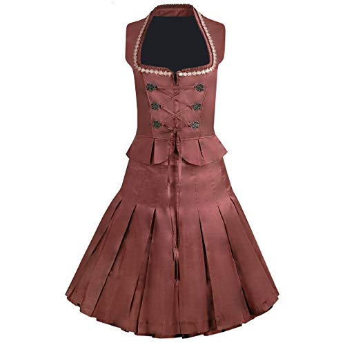 Damen Dirndl Kleid Dirndlkleid Trachtenkleid Zweiteiler Tanja Rock Mieder Altrosa 36 von Iseaa