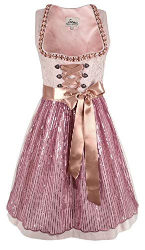 Iseaa Damen Dirndl Kleid Dirndlkleid Trachtenkleid Maria Altrosa 44 von Iseaa