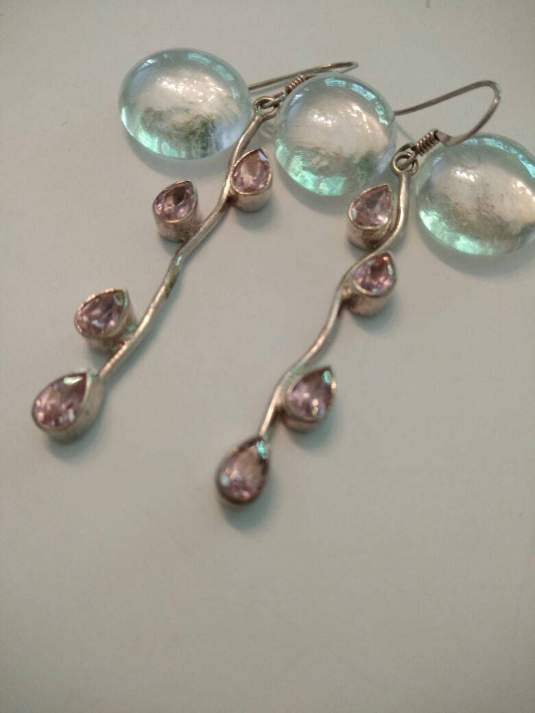 Rose Crystal Teardop Ohrringe Rose Crystal Teardop Ohrringe von IshratsJewelry