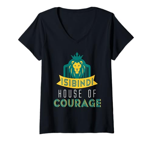 Damen Isibindi House of Courage RCA Courage School Spirit T-Shirt mit V-Ausschnitt von Isibindi House Of Courage Shirts