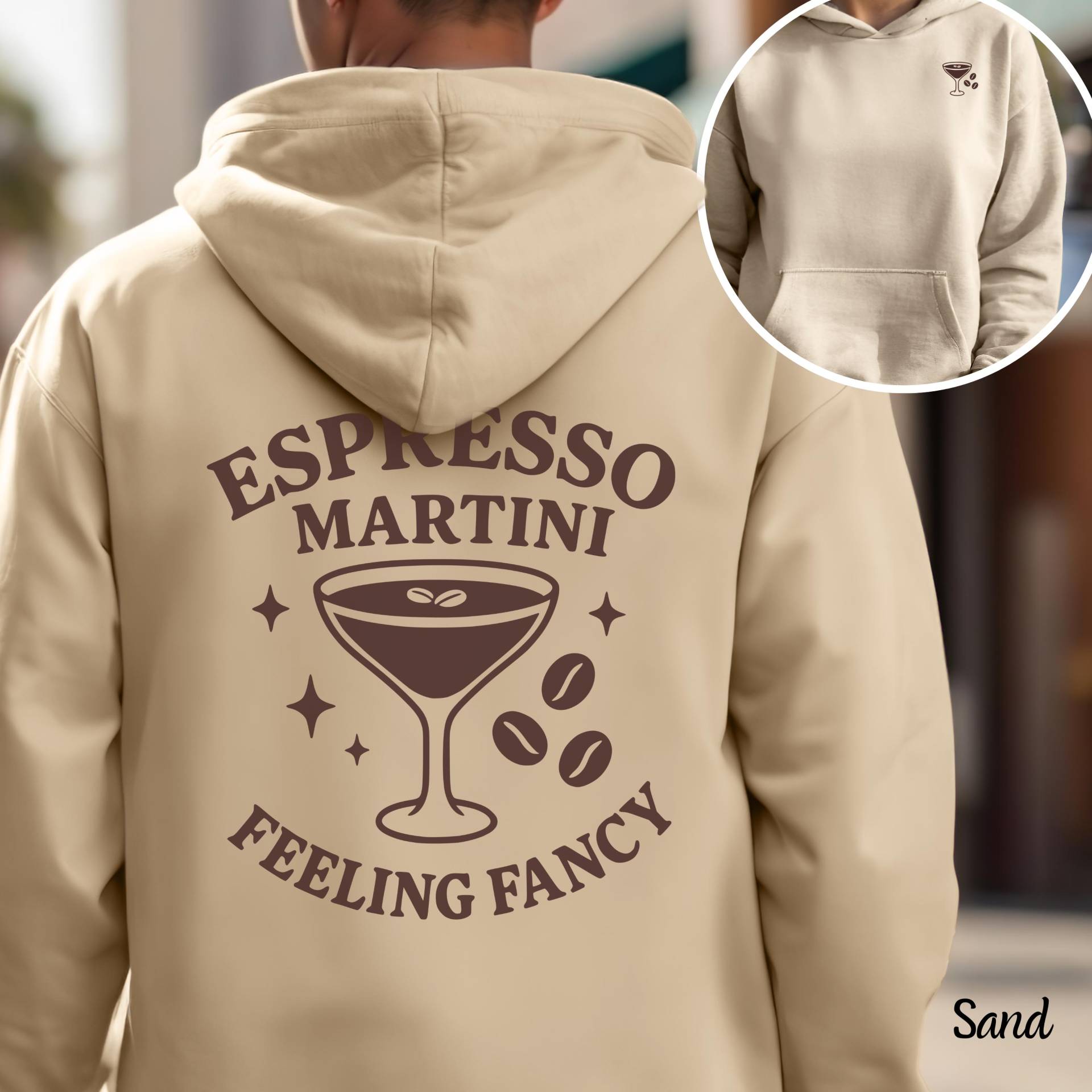 Espresso Martini Hoodie - Cocktail Für Party Bartender Oversize Jga Relax Und Coffee Lover Gift von IsidoraScottDesign