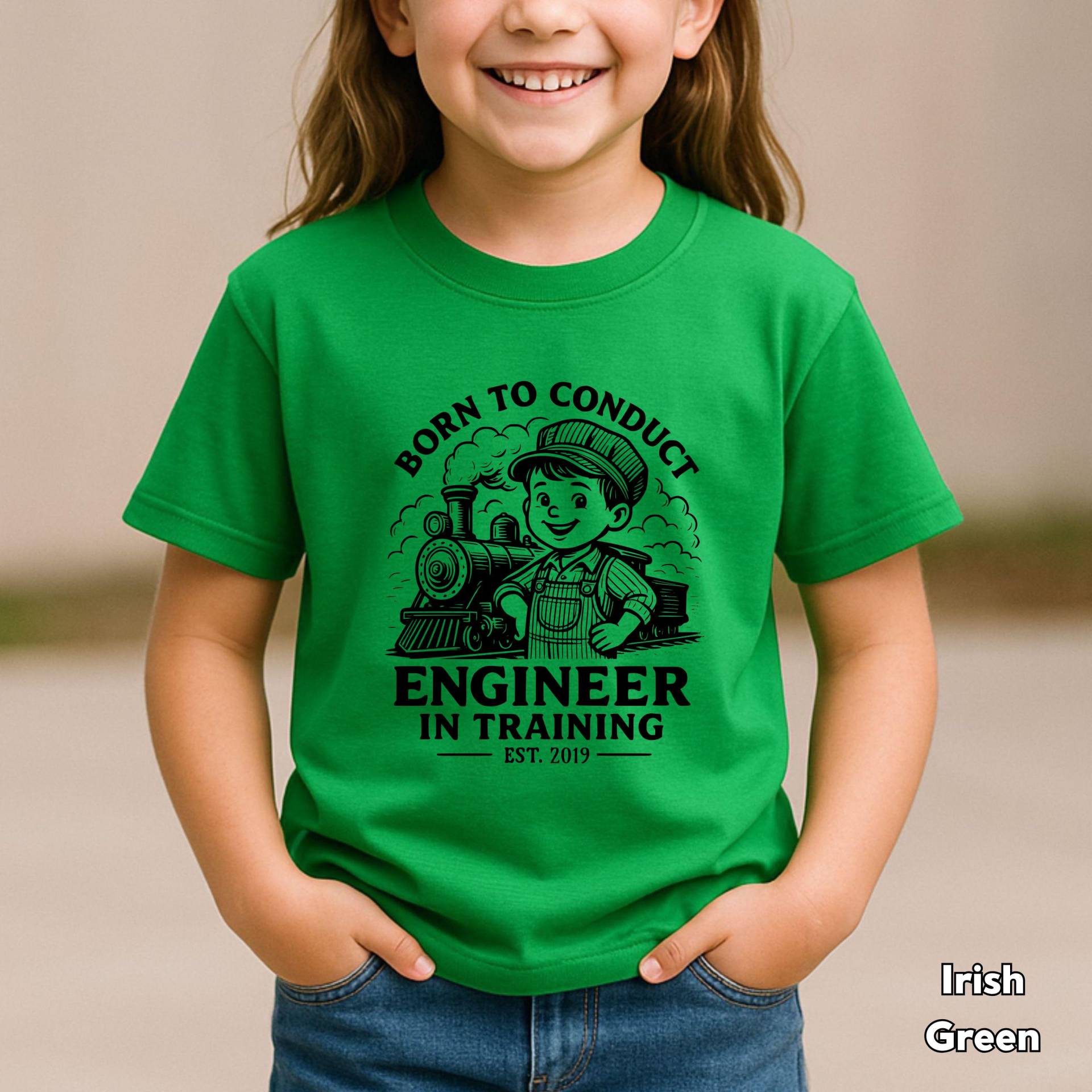 Personalisiertes Kinder T-Shirt Eisenbahn - Dampflok Shirt Für Kleine Zugfans von IsidoraScottDesign