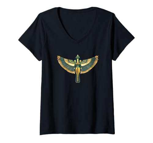 Damen Isis Ägyptischer Gott | Ägypten Mythologie alt T-Shirt mit V-Ausschnitt Damen Isis Ägyptischer Gott | Ägypten Mythologie alt T-Shirt mit V-Ausschnitt von Isis Egyptian Mythology ancient Apparel