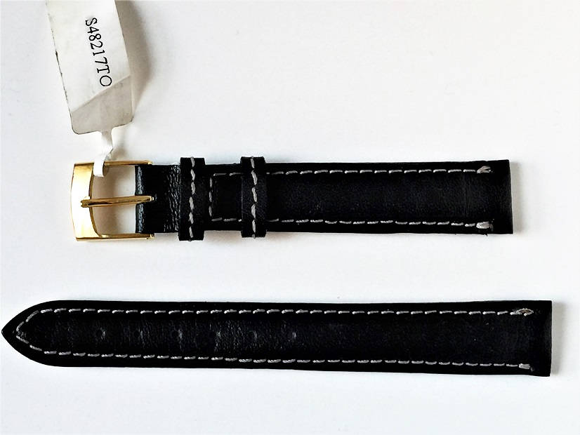 Vintage Tourbillon Echtleder Uhrenband, 16 Mm Ösen, Gepolstert, Wasserabweisend Dickes Band, Schwarz Vintage Tourbillon Echtleder Uhrenband, 16 Mm Ösen, Gepolstert, Wasserabweisend Dickes Band, Schwarz von IsisJeweler