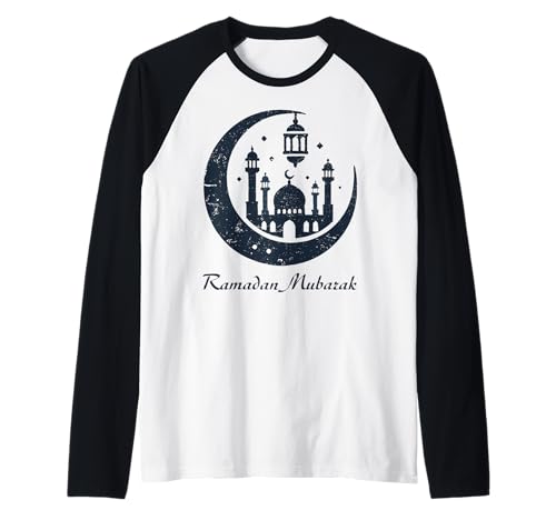 Elegantes Ramadan-Mubarak-islamisches Mond-Design – Herren, Damen, Kinder Raglan von Islamic Eid Ramadan Mubarak Muslim Gifts Designs