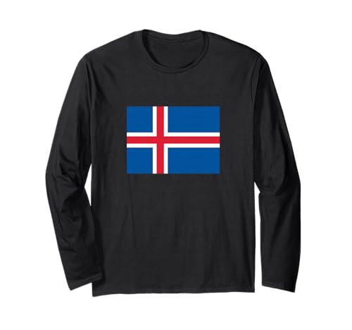 Island Flagge Iceland Flaggen Isländisch Herren Damen Langarmshirt von Island Flaggen Co.