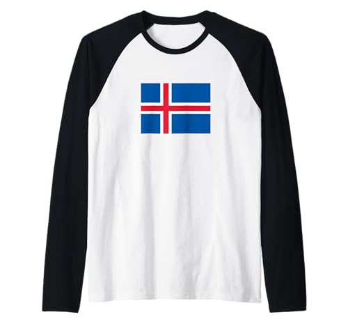 Island Flagge Iceland Flaggen Isländisch Herren Damen Raglan von Island Flaggen Co.