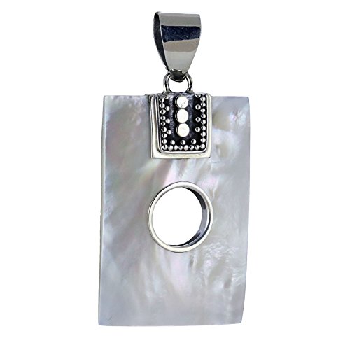 Island Piercings Edler 925er Silber mit Perlmutt Anhänger Kettenanhänger PS592 von Island Piercings