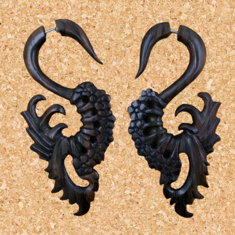 Tattoo Peacock Fake Gauges Braun Holz Ohrringe Faux Frau Split Geschenk Für Sie Tattoo Peacock Fake Gauges Braun Holz Ohrringe Faux Frau Split Geschenk Für Sie von IslandFlowJewelry